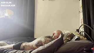 chubby maximus pounds tattooed guy bareback nonstop