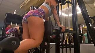 Trans Taticoelhotati Teases Ass Intensely in Gym Short Shorts