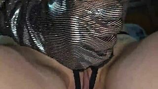 i love how these gloves feel while i milk this hard cock as a horny milf wife