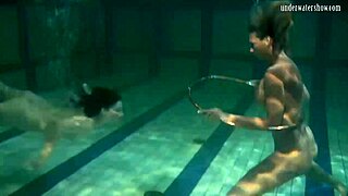 imagine us russian lesbians kissing underwater by the pool