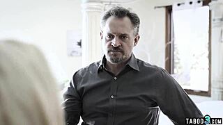 perv stepdad punishes petite teen thief with rough fuck!!