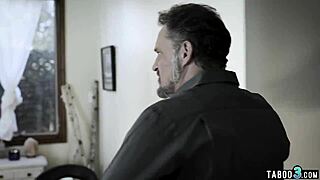 perv stepdad punishes petite teen thief with rough fuck!!