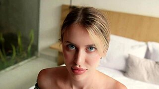 Stepsister in cute stockings persuaded into intense fucking session