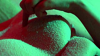 Snow Covers My Tits and Pussy Close Up