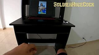 NEIGHBOR PORNSTAR ALEXA LEWIS SUCKS SOLDIERHUGECOCK FOR SUGAR DEEPTHROAT CUM!