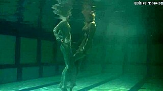imagine us russian lesbians kissing underwater by the pool