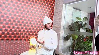 Tgirl Bianca Meirelles Ass Gaped Bareback with Anal Creampie Fill