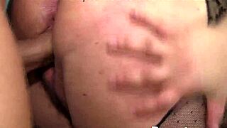 horny kc parker's huge shaved tits get roughly fondled before hardcore pussy pounding cumshot