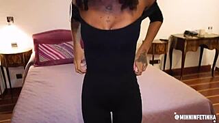 Athletic latina takes two monster cocks anal creampie in tight ass homemade