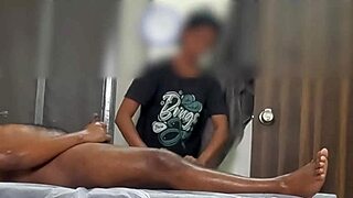 spa lady you shocked by my huge cock flashing during your massage huh?