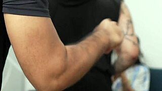 hubby watches his wife deepthroat fist ride old friend's cock groping ass