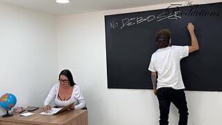 he catches me seducing him in class now we sneak forbidden creampie quickie