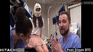 Nurse straps hitachi vibrator to patient 135 forcing endless squirting orgasms