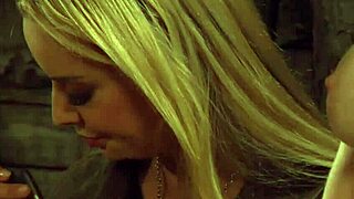 Blonde Lesbian Slave's Big Tits Bound and Touched in Femdom BDSM Agony