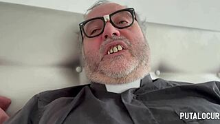 putalocura has latina lia ponce punished and fucked hard by padre damian