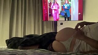 movie night with best friend turns into creampie riding and pussy licking