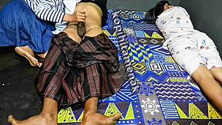 Wife Shares Hubby's Cock with Real Little Sis in Homemade 3some Blowjob Handjob Cumshot