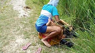 hey, you seen this indian wife getting fucked doggystyle on the ranch?