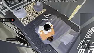 Roblox girl gets playful with her best friend till climax