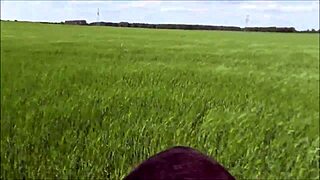 Teen Threesome Facial Cumshots in German Public Cornfield!