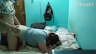 Milf Bent Over Doggie With White And Pink Thong Pulled Aside