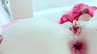 First Anal for Redhead Atena Rouse! Swallows Every Drop!