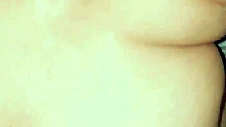 check out this chubby latina bbw couple pounding doggystyle with her small cock hubby's big ass