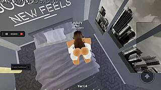Roblox girl gets playful with her best friend till climax