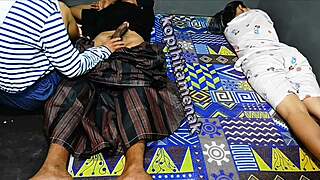 Wife Shares Hubby's Cock with Real Little Sis in Homemade 3some Blowjob Handjob Cumshot