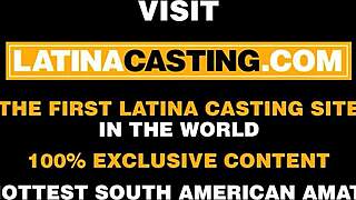 18yo latina lingerie model roughed up and fucked at amateur casting