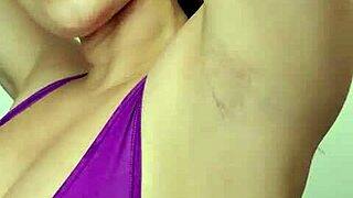 Dani Daniels reveals sweaty armpits big tits in bra for milf joi