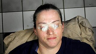 Want this huge homemade facial blasting straight into her eyes?