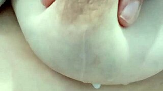 watch this italian milf squirt her hard full tit of hot milk!