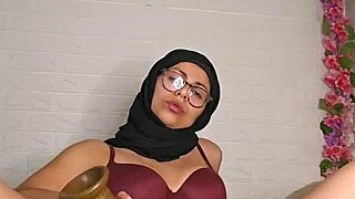 jumping on this 12-inch bbc dildo feels amazing, mia niqab