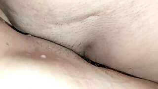 Brazilian stud rams homemade milf's wet pussy in bathroom before creampie drip from her soaked hole