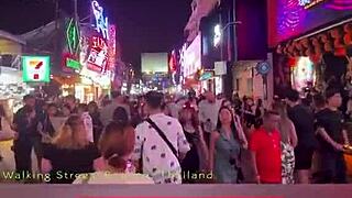walking pattaya streets on halloween amid sexy costumes