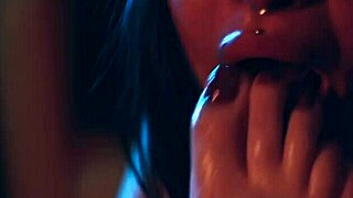 Horny latina brunette sluts choke gag deepthroat my feet toes in submissive femdom lesbian worship