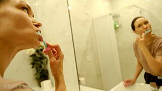 Kristina's Barefoot Morning Tease in Bedroom