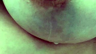 watch this italian milf squirt her hard full tit of hot milk!