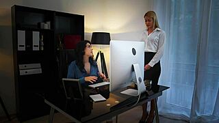 girls get wild in the office with valentina nappi and cherry kiss