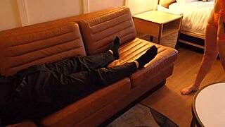 Horny hotwife slurps stranger cock then rides on vacation