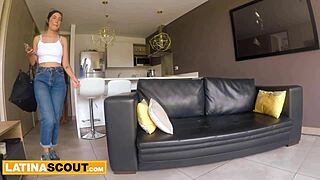 i meet curvy colombian teen at bikini casting she handles big producer tool