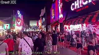 walking pattaya streets on halloween amid sexy costumes