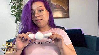 fat latina bbw tests bunny vibrator toy on her big tits and curves