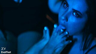 Horny latina brunette sluts choke gag deepthroat my feet toes in submissive femdom lesbian worship