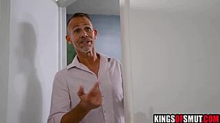 Step Daughter Catches Daddy Deepthroating Best Friend Petite Redhead In Taboo FFM