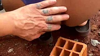 Novinha brunette latina anal assfucked by pedreiro outdoors public after school lingerie