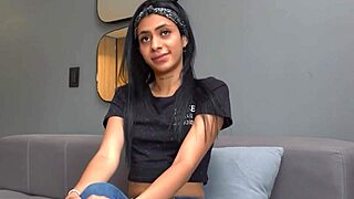 tiny latina teen screams as rough cock fucks her hard during fake casting interview!