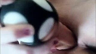 Large Thick Dildo Stretches Dripping Wet Pussy