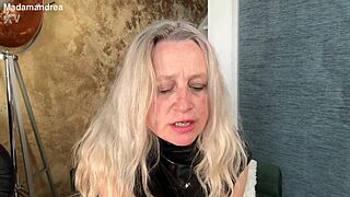 check out this bimbo blonde in latex corset prolapsing her huge pussy with mega dildo fisting